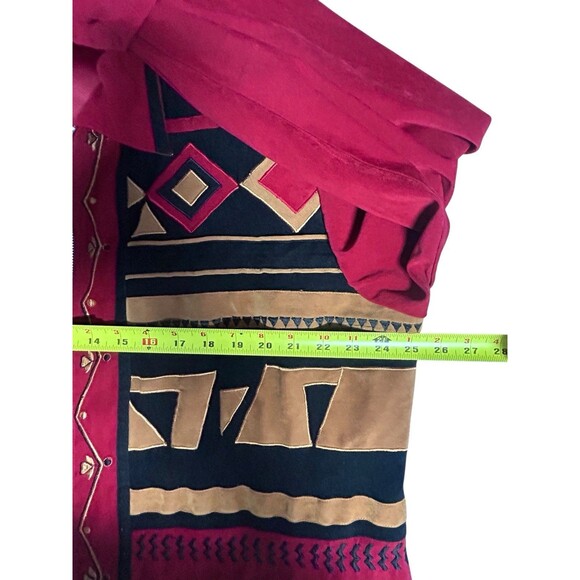 VTG Nouveau Monde Plus Women's Red/Brown Zip-‎ Up Jacket SIze 3X - Picture 6 of 9